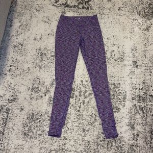 Soybu size small leggings. Women’s High rise with thick stirrups; purple